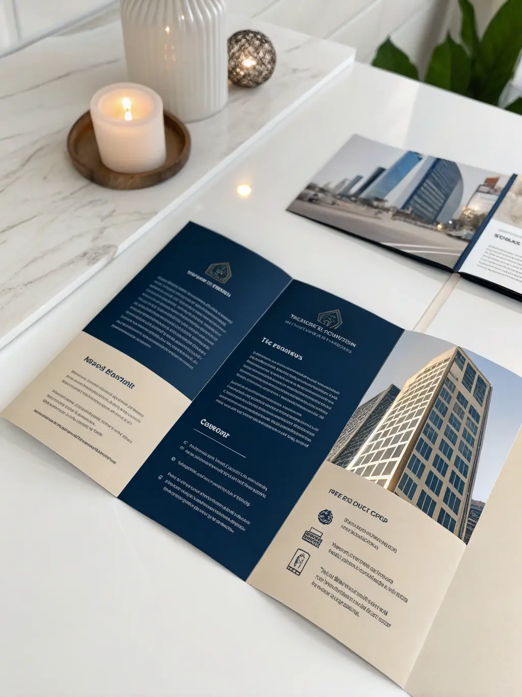 A professionally designed brochure showcasing a company's products and services, printed by PrintPro, highlighting the clarity and impactful layout.