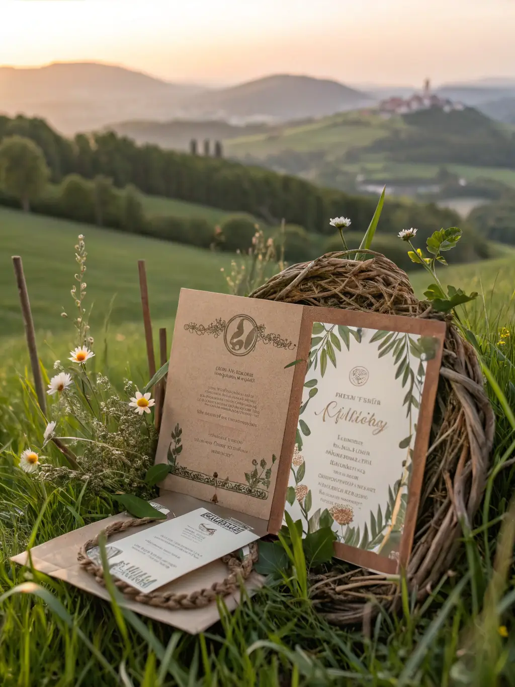 A unique custom-printed invitation card with intricate details, showcasing PrintPro's ability to handle personalized and complex print jobs.